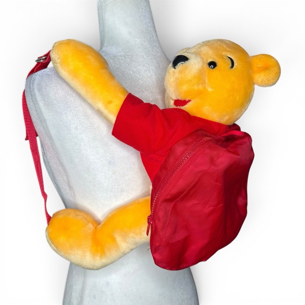 Vintage Disney Winnie The Pooh Plush Backpack Huggable Walt Disney Land